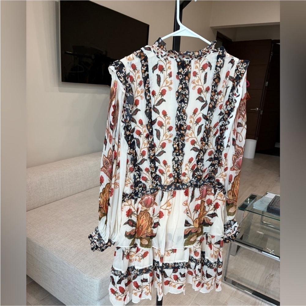 Farm Rio: Cream Berry Garden Mini Dress - Picture 6 of 13
